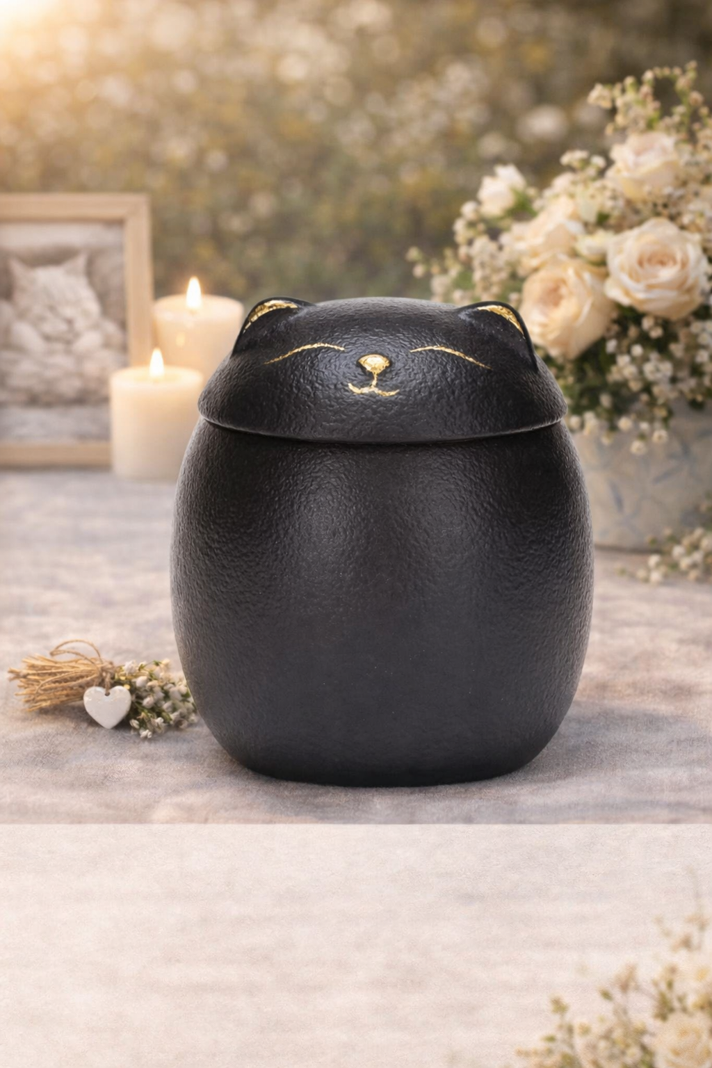 Urne funéraire Mistigri pour chat – Design félin minimaliste